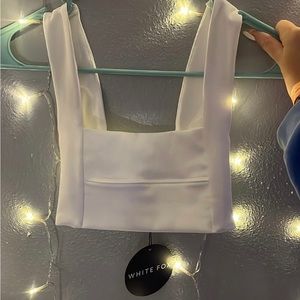 White Fox tank top, white, size xs